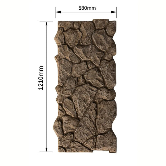 Panou decorativ 3D, efect piatră naturală, ultraușor, Naimeed D7573, pentru interior și exterior, 121x58x4cm, Maro - 221.ro