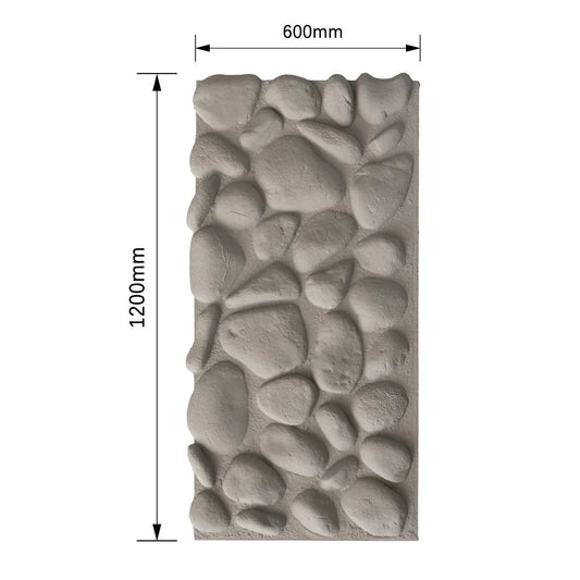 Panou decorativ 3D, efect piatră naturală, ultraușor, Naimeed D7575, pentru interior și exterior, 120x60x5.7cm, Gri - 221.ro