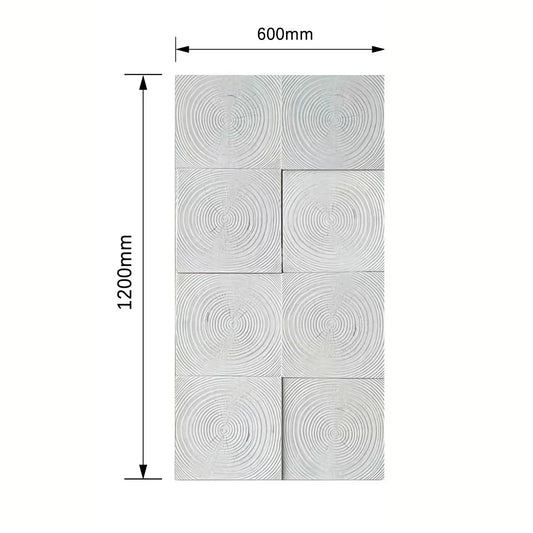 Panou decorativ 3D, imitatie lemn, ultraușor, Naimeed D7591, pentru interior și exterior, 120x60x2cm, Alb - 221.ro