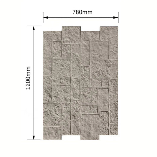 Panou decorativ 3D, efect piatră naturală, ultraușor, Naimeed D7595, pentru interior și exterior, 120x78x3cm, Bej deschis - 221.ro