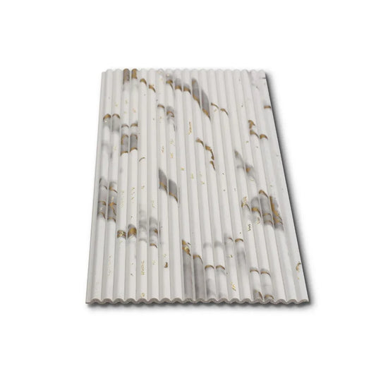 Panou decorativ, riflaj, polimer rigid, Naimeed D7625, Dimensiuni 270x15.2x0.5cm, Alb Royal - 221.ro