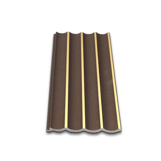 Panou decorativ, riflaj, polimer rigid, Naimeed D7628, Dimensiuni 270x12x1cm, Maro ciocolatiu - 221.ro
