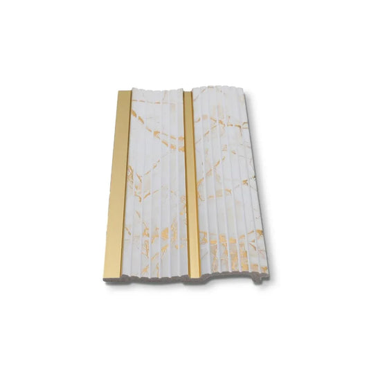 Panou decorativ, riflaj, polimer rigid, Naimeed D7633, Dimensiuni 270x11.8x1.2cm, Alb Imperial - 221.ro