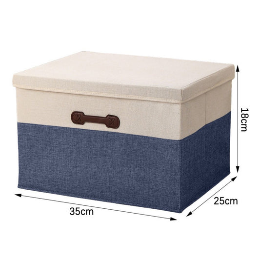 Cutie Depozitare Multifunctionala, Naimeed D7641, pliabilă, cu capac, dimenisuni 35x25x18cm, Albastru