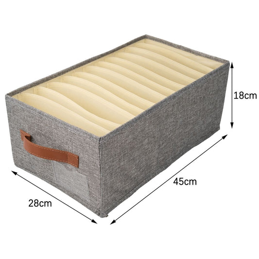 Organizator depozitare multifunctional, 12 compartimente, Naimeed D7655, pliabil, cu maner, dimensiuni 18x28x45cm, gri