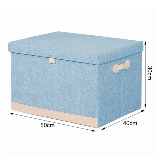 Cutie Depozitare Multifunctionala, Naimeed D7668, pliabilă, cu capac, dimenisuni 40x30x24.5cm, Albastru deschis - 221.ro