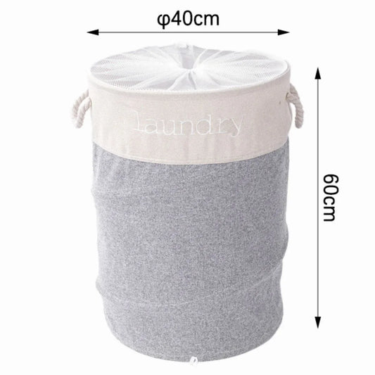 Sac de rufe din poliester, cu mânere si și plasă de închidere, Naimeed D7680, 40x60cm, gri - 221.ro