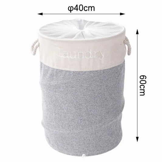 Sac de rufe din poliester, cu mânere si și plasă de închidere, Naimeed D7680, 40x60cm, gri - 221.ro