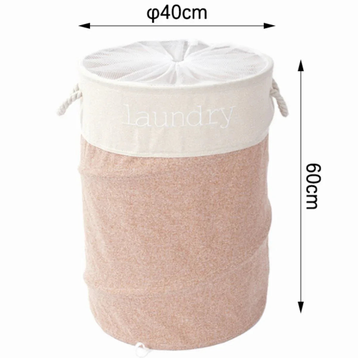 Sac de rufe din poliester, cu mânere si și plasă de închidere, Naimeed D7681, 40x60cm, portocaliu - 221.ro