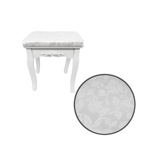 Set masa de machiaj cu oglinda si scaun, Naimeed D76, Alb