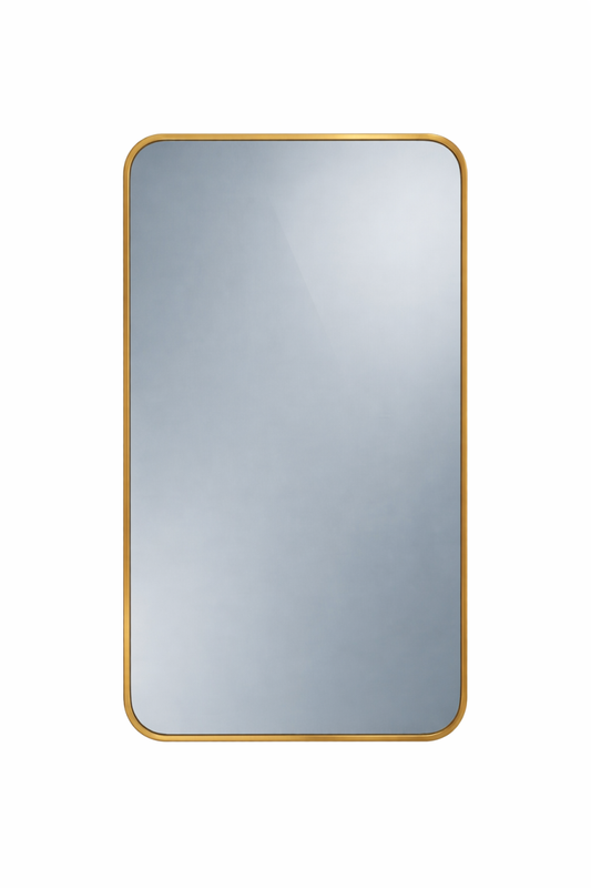 Oglinda Dreptunghiulara de Perete, Naimeed D7972, Rama din Aluminiu, 50x70cm, gold