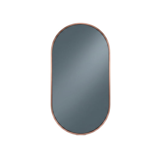 Oglinda Ovala de Perete, Naimeed D7975, Rama din Aluminiu, 60x90cm, auriu