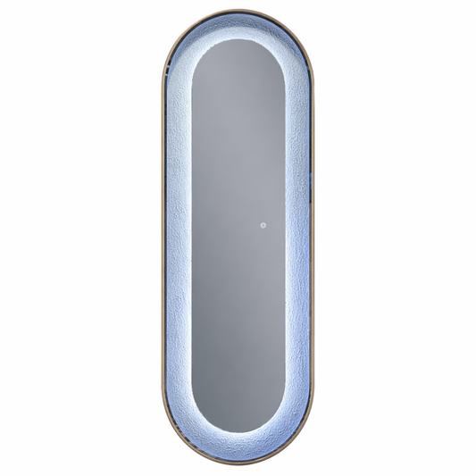Oglinda LED de Perete, Naimeed D8006, Design Arcuit, 3 Nuante de lumina, Touch, 60x160 cm