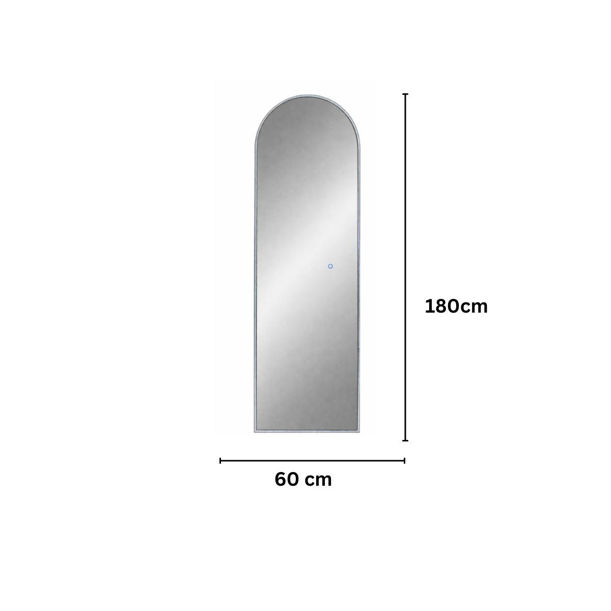 Oglinda Tip Arcada de Perete, Naimeed D8007, Rama din Aluminiu, 60x180cm, negru