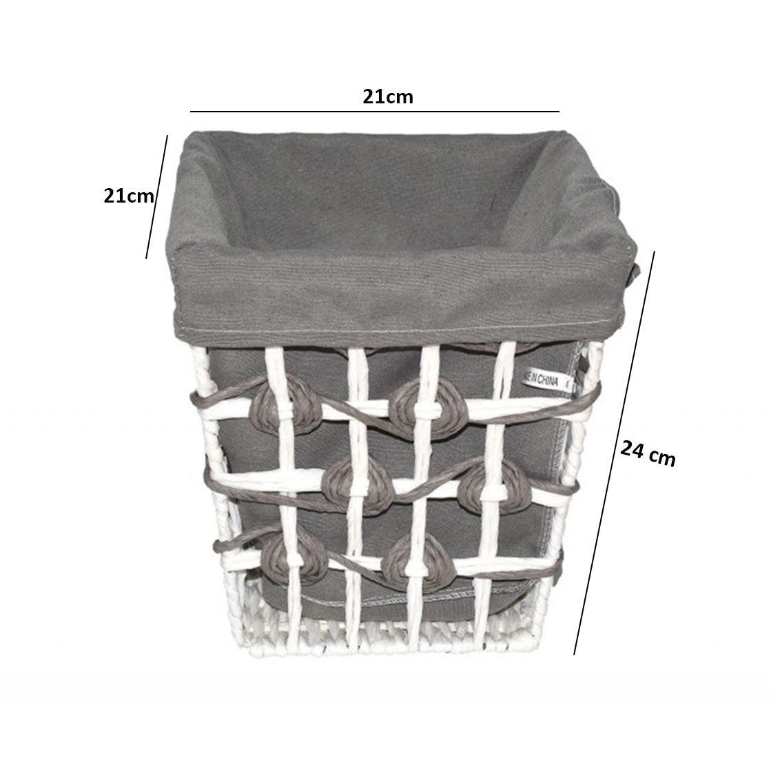 Cos Depozitare din Ratan, Model Impletit, Naimeed D834, 10L, Gri