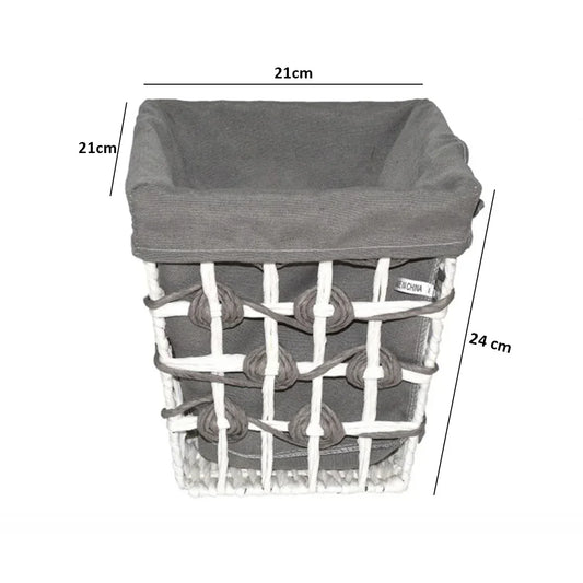 Cos Depozitare din Ratan, Model Impletit, Naimeed D834, 10L, Gri - 221.ro