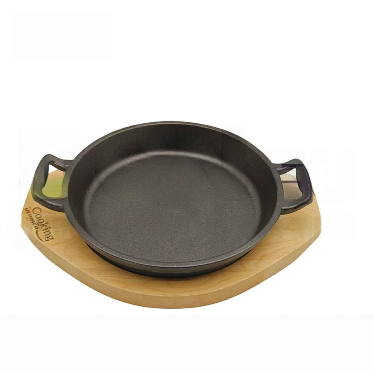 Tigaie din fonta pura plus suport din lemn, diametru 20cm HEINNER / DCN63551 - 221.ro