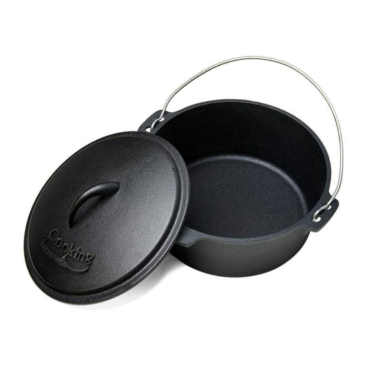 Ceaun din fonta pura cu capac, 25x10cm, capacitate 3.5L, HEINNER / DCN65350