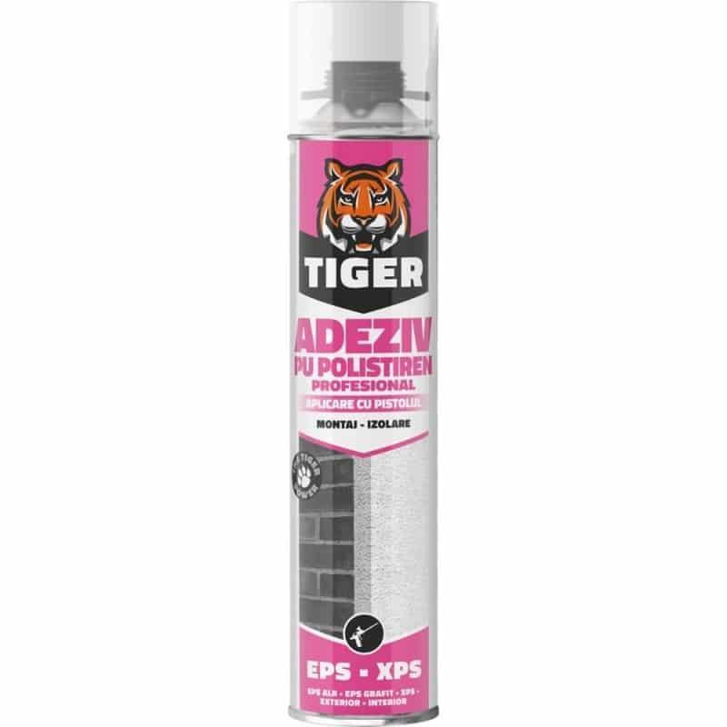 Adeziv poliuretanic pentru polistiren, aplicare cu pistol, Tiger, 700ml / DPU172112391 - 221.ro