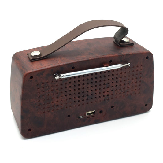 Boxa portabila NewRixing NR-4013, Negru-Crem, Retro style, 1500mAh, 10W, D1267a - 221.ro