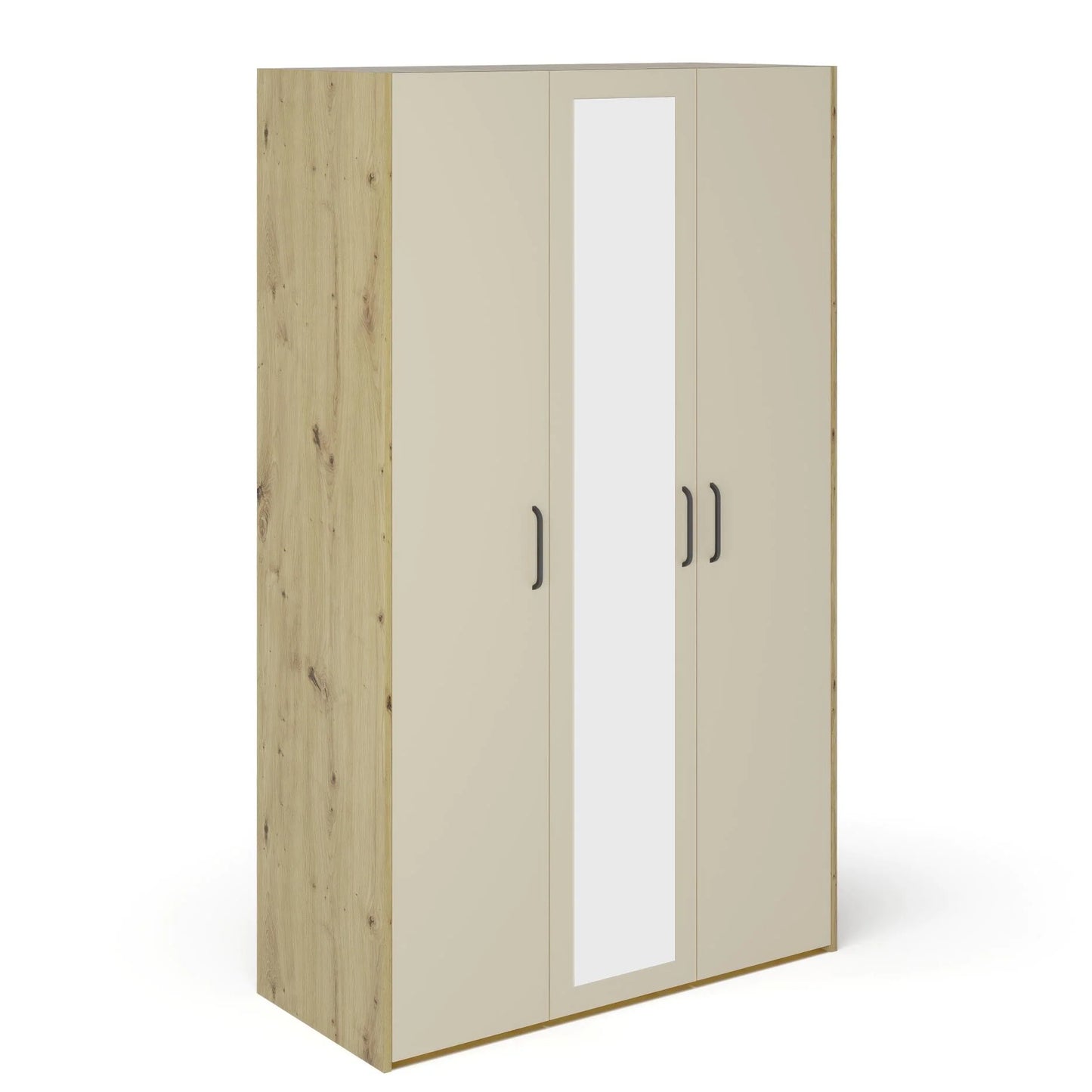 Dulap haaus Malmo, 3 Usi, Stejar Artisan/Argila, 120 x 52 x 200 cm