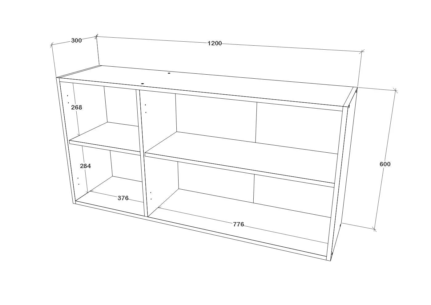 Corp Superior haaus Ebru, 3 Usi, Alb, 120 x 30 x 60 cm