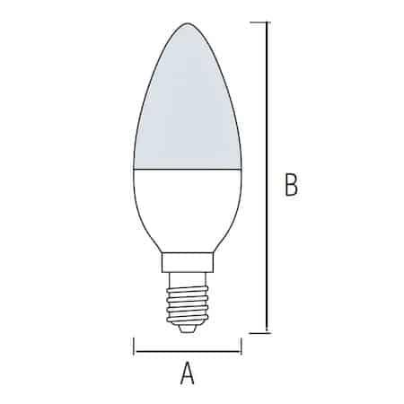 Bec led lumanare, Horoz, ULTRA-6w, 6400K, 510ml, 175-250V, E14 / EXT 001-003-0006 - 221.ro