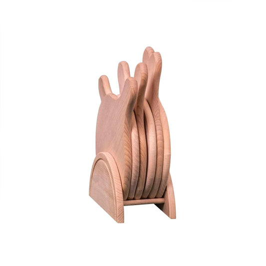 Set 6 bucati tocator cu coada si suport / EXT 10142 - 221.ro