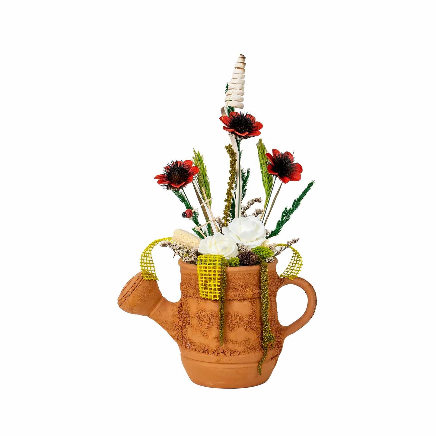 Aranjament, stropitoare mica din ceramica cu flori / EXT 10161 - 221.ro