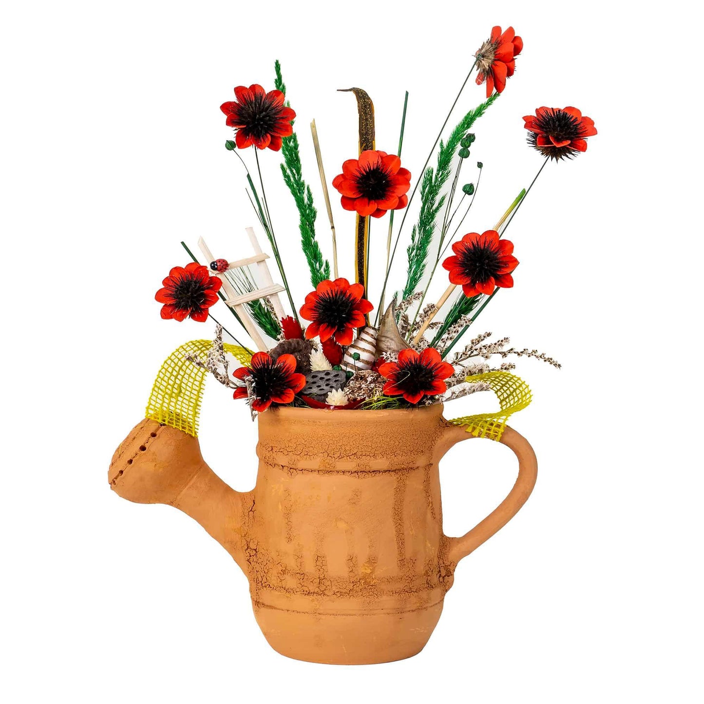 Aranjament, stropitoare mare din ceramica cu flori / EXT 10162 - 221.ro
