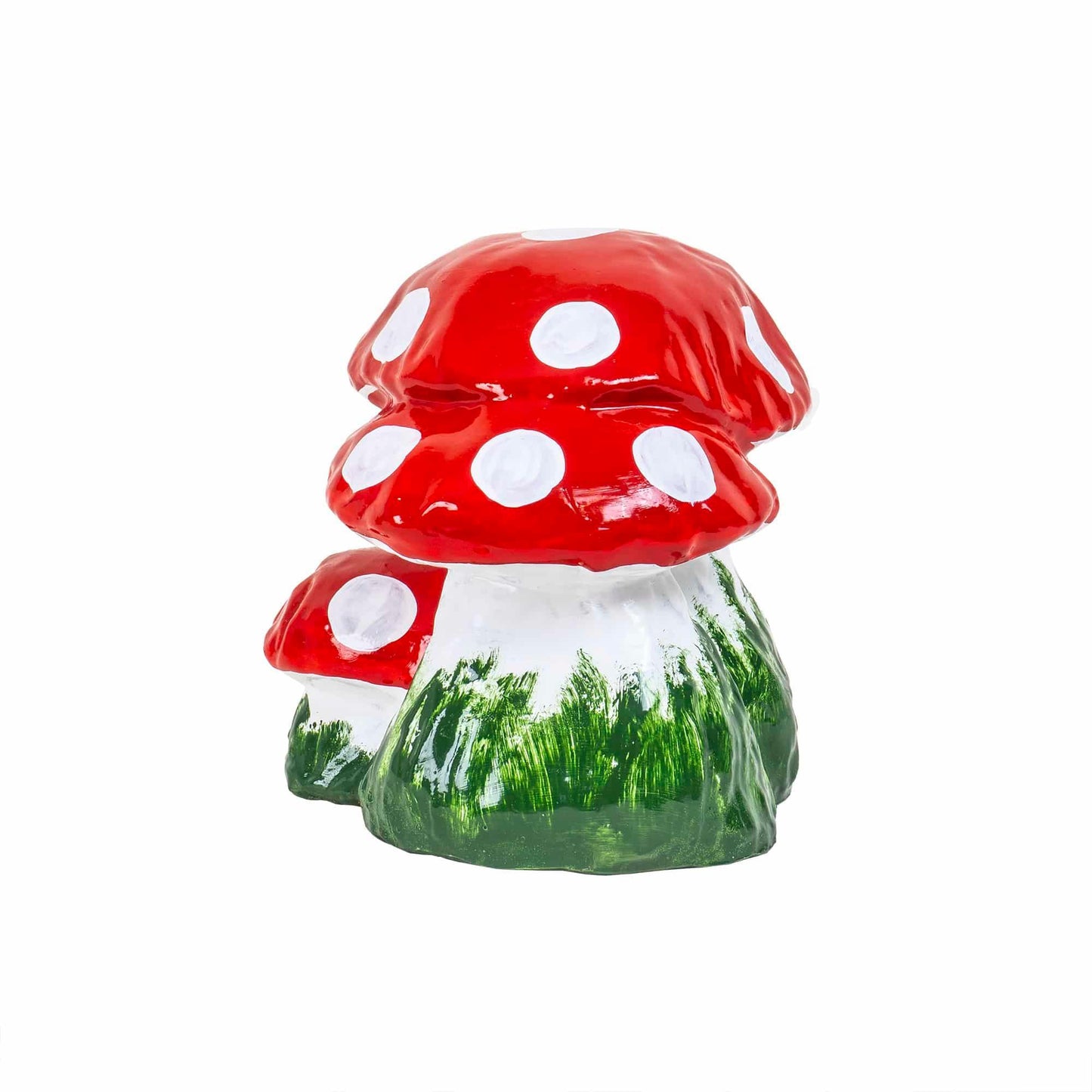 Ciuperca decorativa pentru gradina, din ceramica, mare plus 2 pui, inaltime 21cm, latime 24cm / EXT 10208 - 221.ro