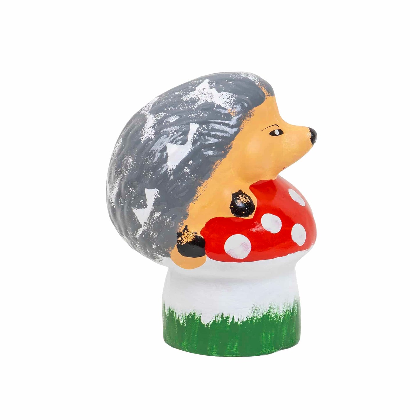 Pachet decor pentru gradina din ceramica, pitic, ciuperca, buburuza si arici / EXT 10224