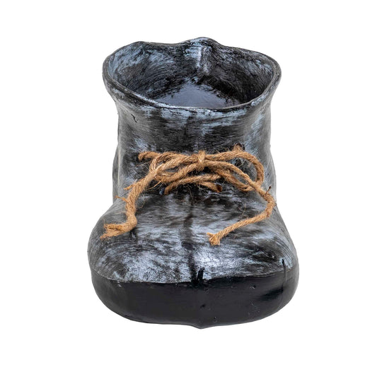 Decoratiune pentru gradina, din ceramica, bocanc mare cu suport pentru flori, inaltime 14.5cm, lungime 32cm / EXT 10218_1 - 221.ro