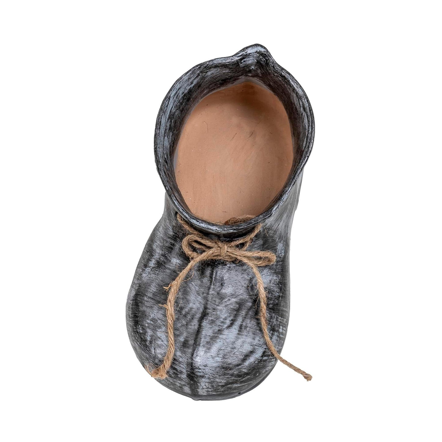 Decoratiune pentru gradina, din ceramica, bocanc mare cu suport pentru flori, inaltime 14.5cm, lungime 32cm / EXT 10218_1 - 221.ro