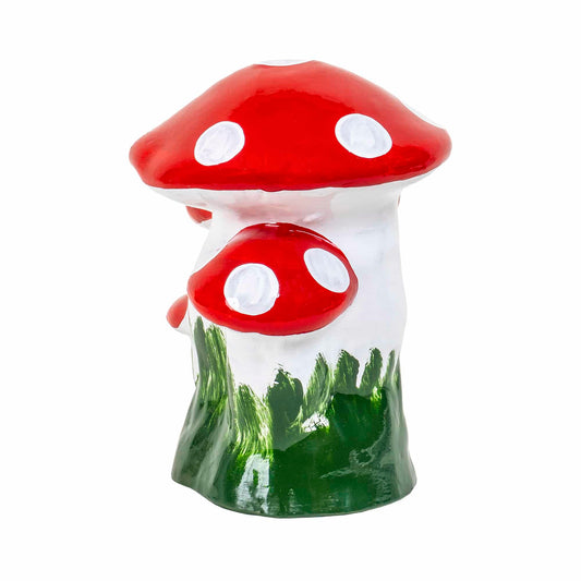 Ciuperca decorativa pentru gradina, din ceramica, inaltime 26cm, latime 23cm / EXT 10220