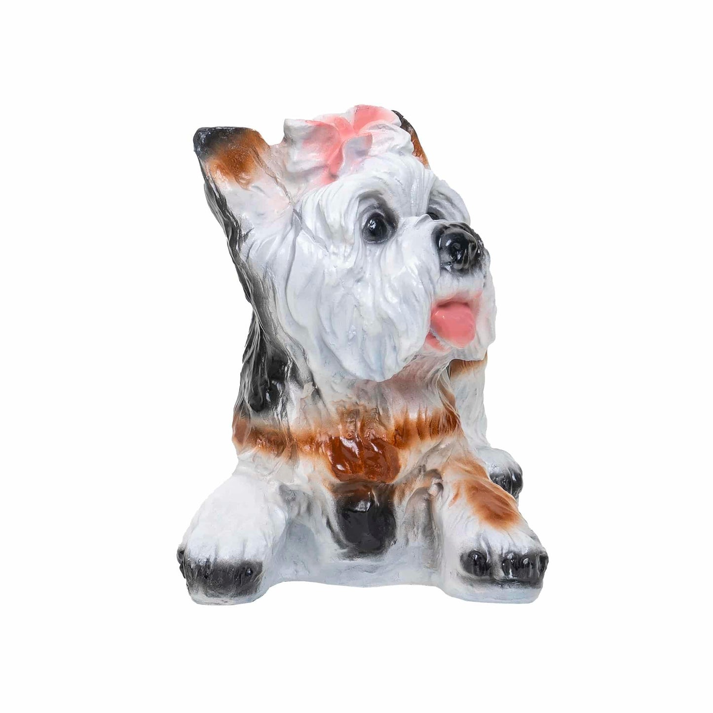 Decoratiune pentru gradina, din ceramica, model catel, inaltime 24cm, lungime 33cm / EXT 10389 - 221.ro