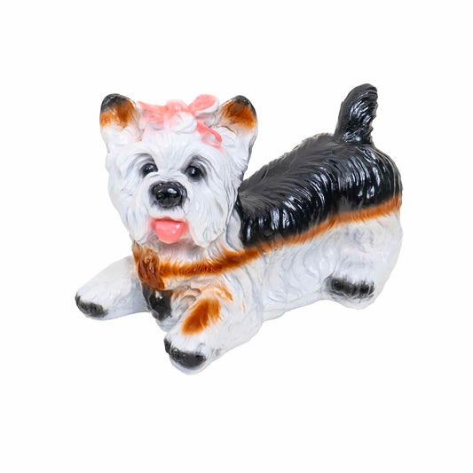 Decoratiune pentru gradina, din ceramica, model catel, inaltime 24cm, lungime 33cm / EXT 10389 - 221.ro