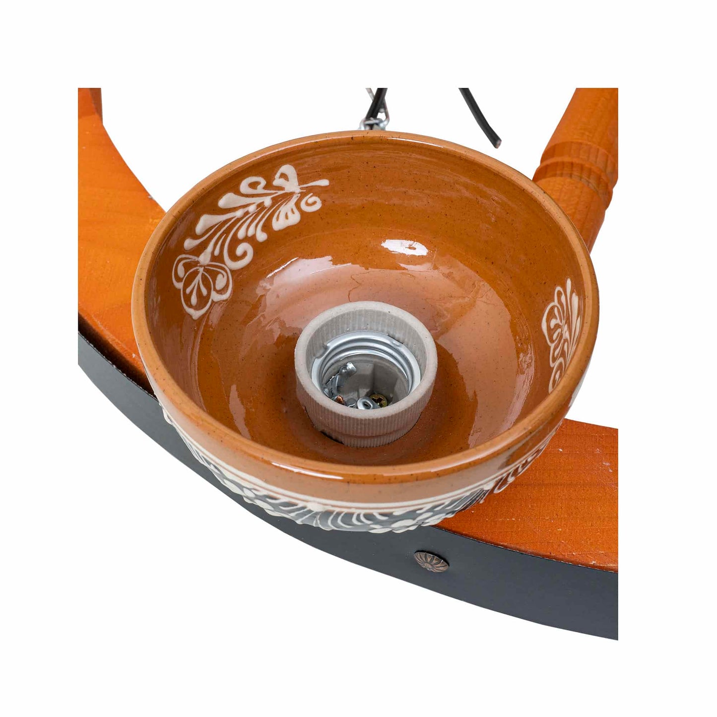 Lustra premium din lemn cu 5 castroane, diametru 59cm, maro Z-TOOLS / EXT 10394