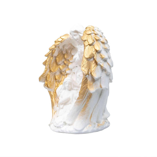 Statueta decorativa din ipsos cu ingerul pazitor, inaltime 16cm / EXT 10456 - 221.ro