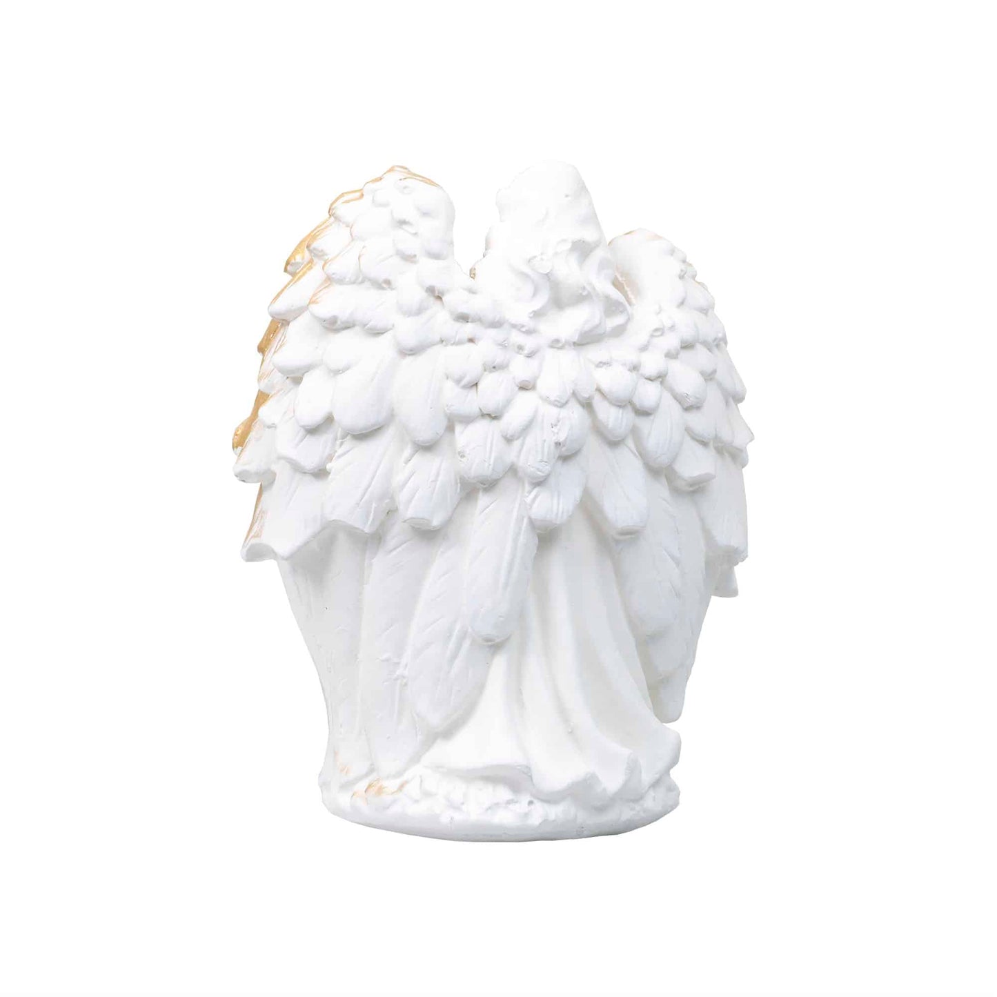 Statueta decorativa din ipsos cu ingerul pazitor, inaltime 16cm / EXT 10456