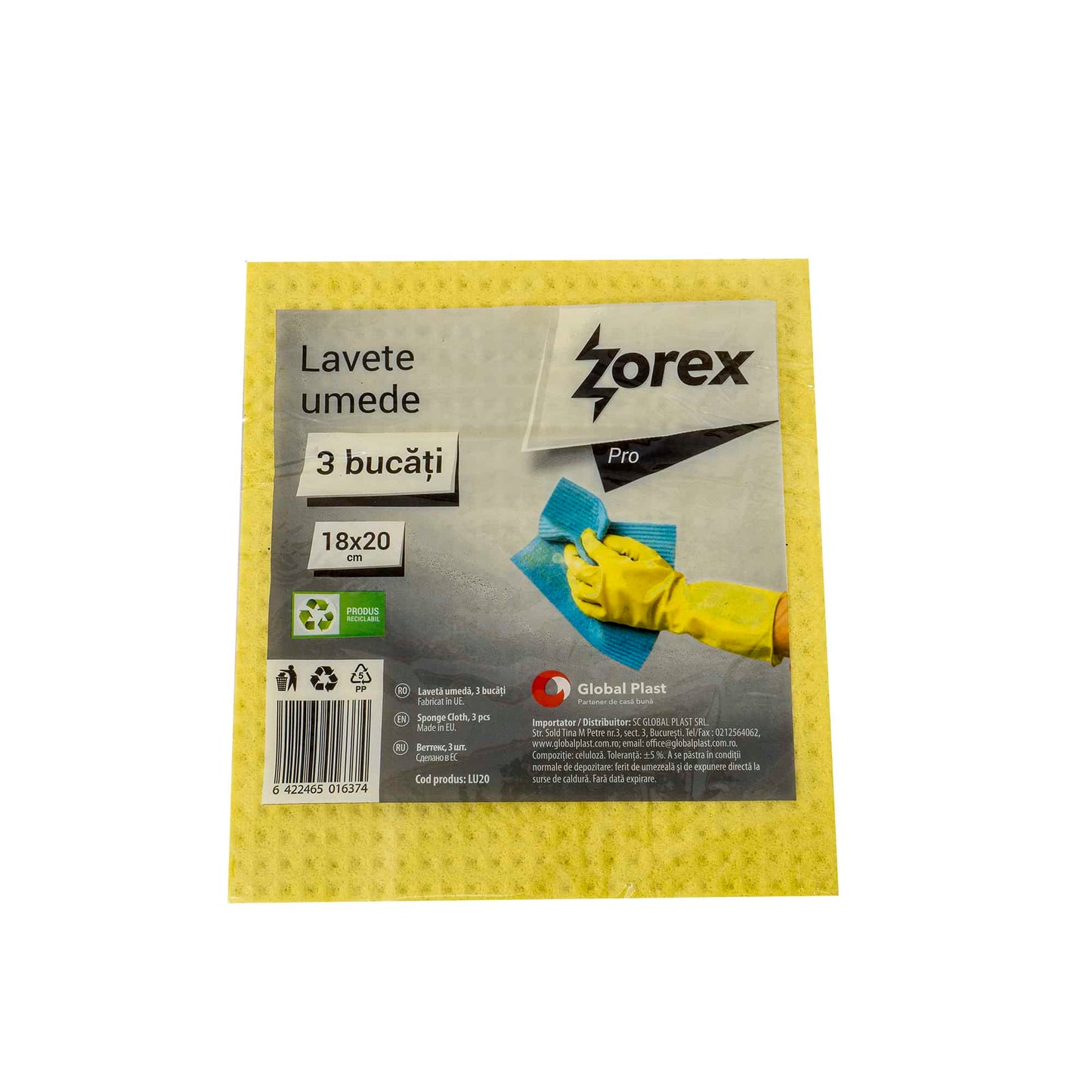 Set 3 lavete umede, 18x20cm Z-TOOLS / EXT 10460