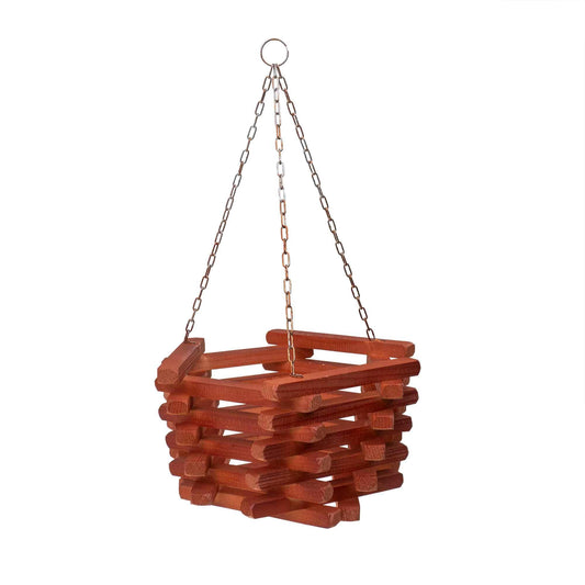 Ghiveci de flori suspendat, din lemn, 30x15cm Z-TOOLS / EXT 10518 - 221.ro
