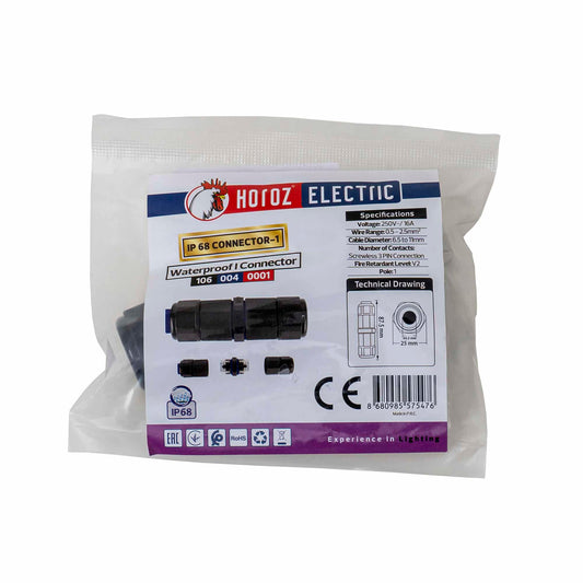 Conector 3 pini WATEPROOF IP68, 250V, 16A, Z-TOOLS / EXT 106-004-0001