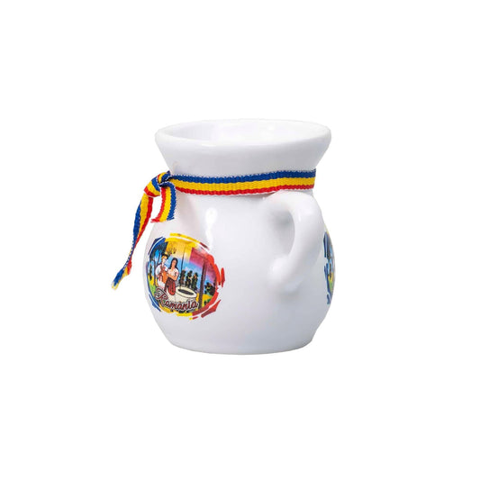 Canuta pentru tuica, cu panglica Romania, capacitate 50ml / EXT 10785 - 221.ro