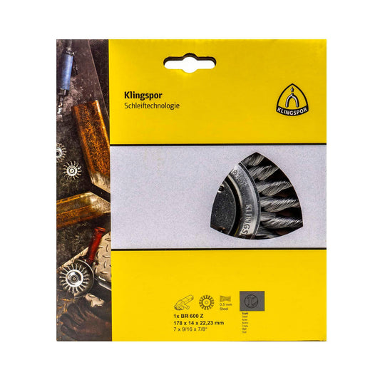 Perie rotunda rasucita, Klingspor, BR 600Z, 178x14x22.23mm / EXT 358313 - 221.ro