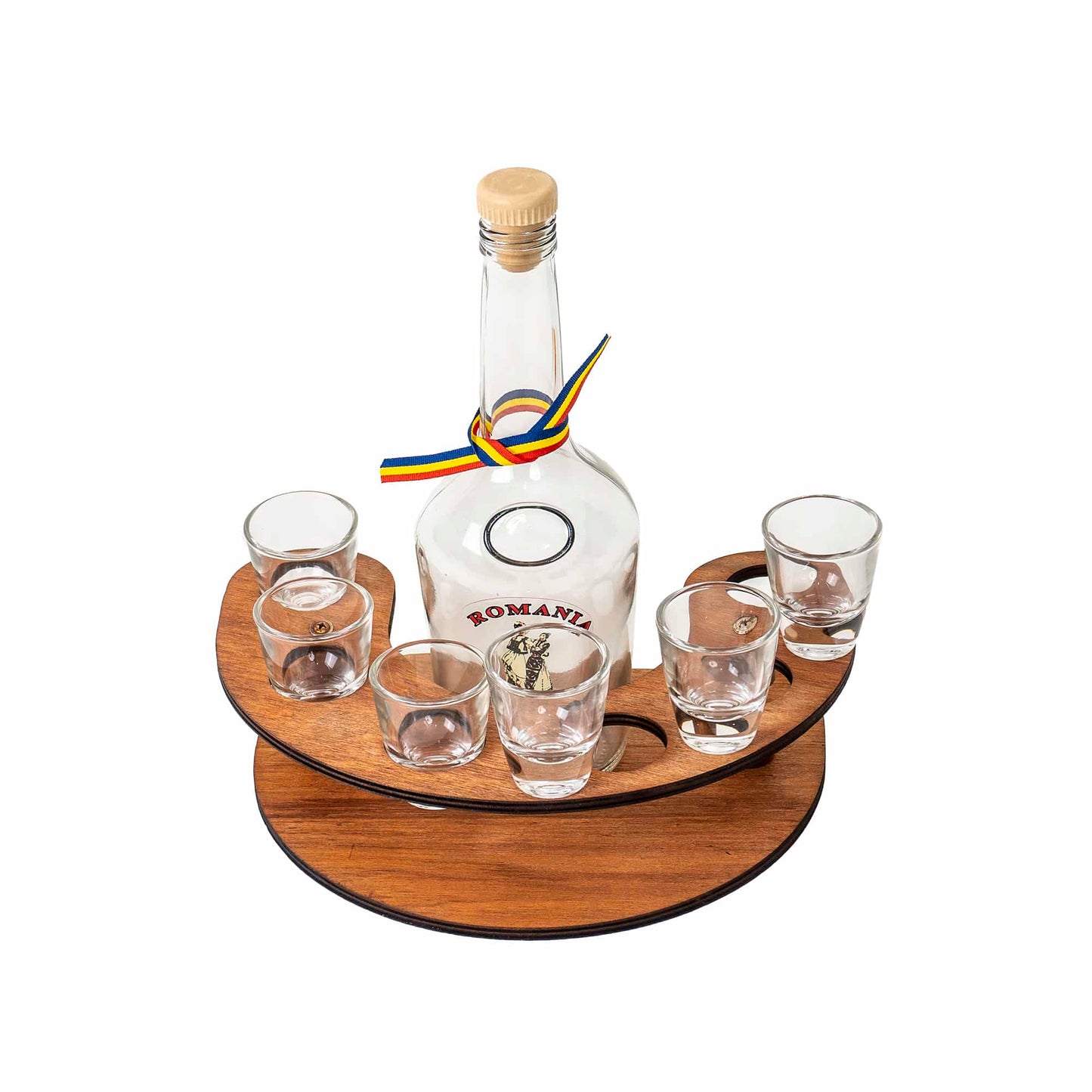 Mini bar cu 6 pahare si sticla, pahar 30ml / EXT 5644