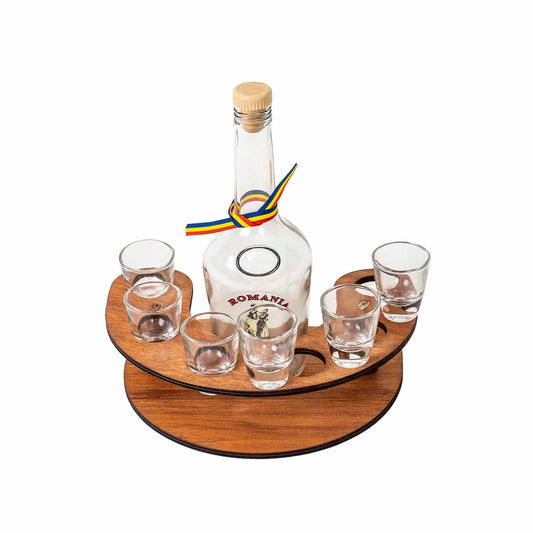 Mini bar cu 6 pahare si sticla, pahar 30ml / EXT 5644 - 221.ro