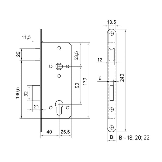 Pachet Y 90 (Broasca+Maner+Butuc) Alb 35-501 / EXT 5705