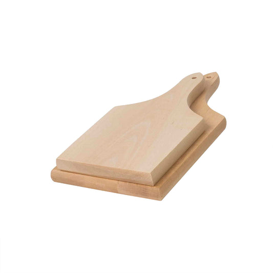 Set 2 bucati tocator cu maner din lemn de fag, grosime 20mm / EXT 6070 - 221.ro