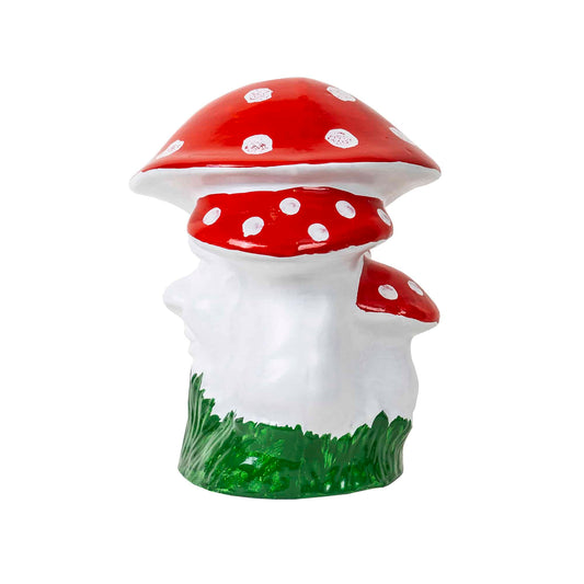 Ciuperca decorativa pentru gradina, din ceramica, inaltime 23cm, latime 21cm / EXT 6078
